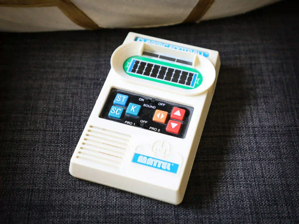 mattel football handheld gaming console